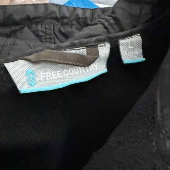 FREE COUNTRY | Jacket Coat Hood Super Softshell Quilted Brown Black | Large - Picture 7 of 7